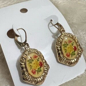 Floral Gold Earrings